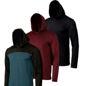 Real Essentials Boys Pullover Performance Dry Wick Hoodie, Sizes 4-20 -color red